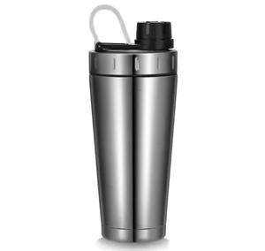 Image of Double Wall Insulated Stainless Steel Protein Shaker Bottle with Screw-top 20-Ounce