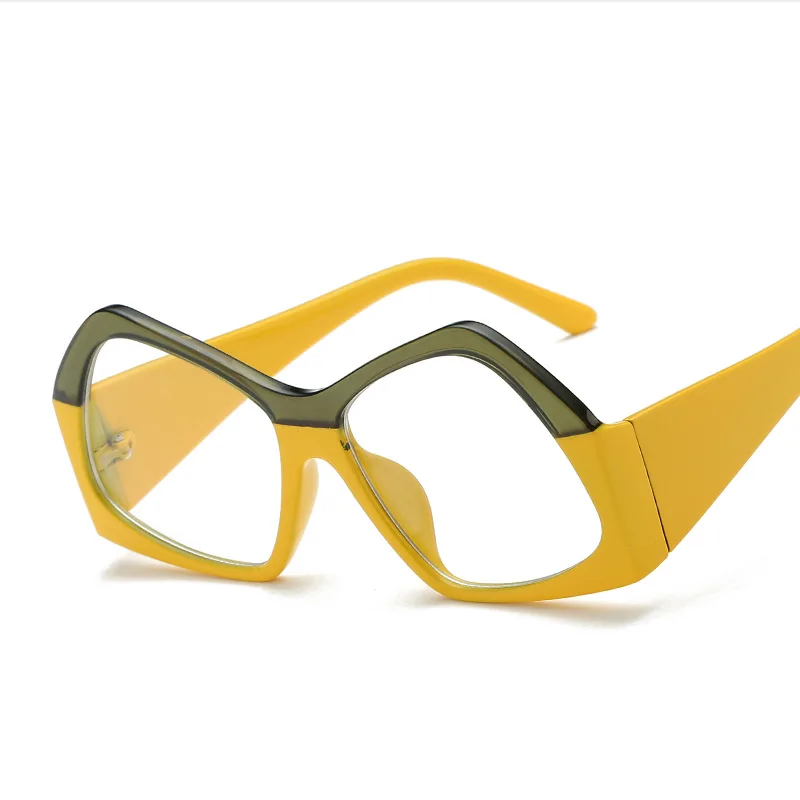 

Irregular Polygon Oversized Sunglasses Cat Eye Men Women 2019 Fashion Shades UV400 Vintage Sun Glasses (SK301), As picture