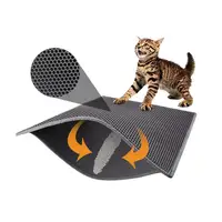 

Amazon Hot sale 2-layer Anti Splash Cat Bed Cat Litter Mat EVA Double Layer Design Waterproof Urine Proof Trapper Mat