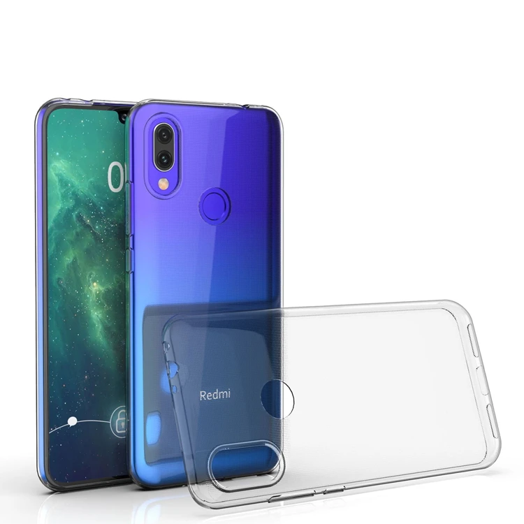 HUYSHE for redmi y3 Back Cover Silicone Case Crystal Clear Ultra Slim 1mm Transparent TPU Case for Xiaomi redmi y3