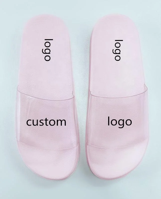 

Hot-sale summer slide sandal,new design women transparent slipper sandals with black edge custom logo clear slide transparent, Customized