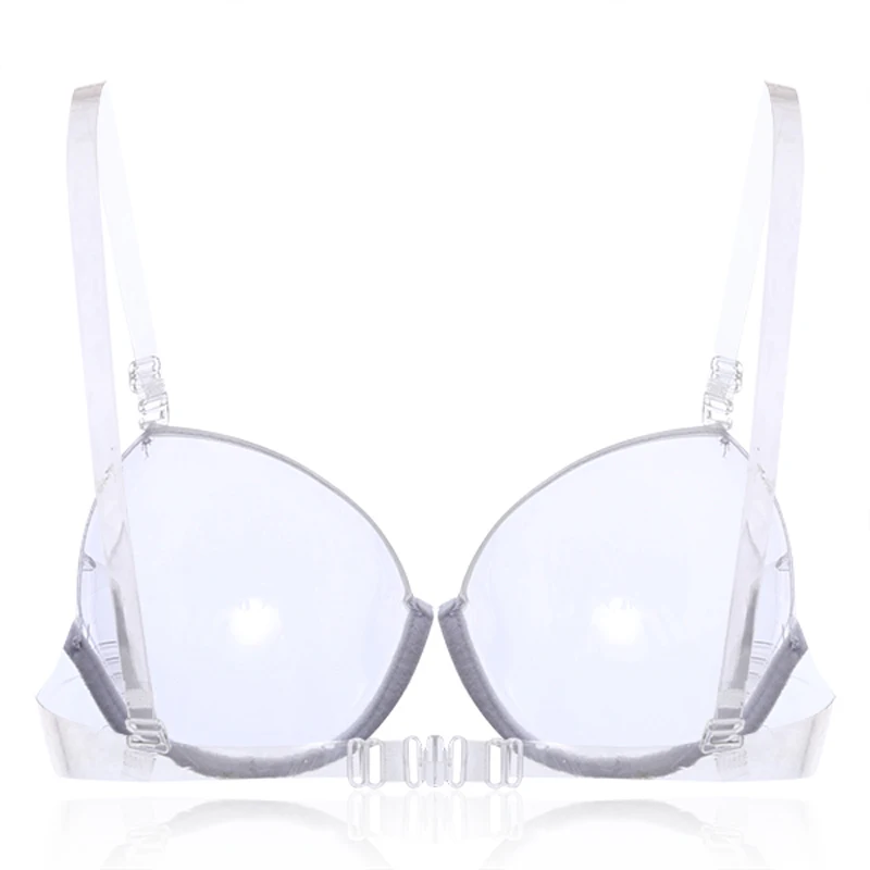 

3/4 Cup Transparent Clear Push Up Bra Strap Adjustable Invisible Bras Women Underwire Underwear