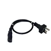 Factory Price H03VVh2-F 100% Copper 3 Pin AU Power Cord with angle iec c13 connector Ac Extension Cord