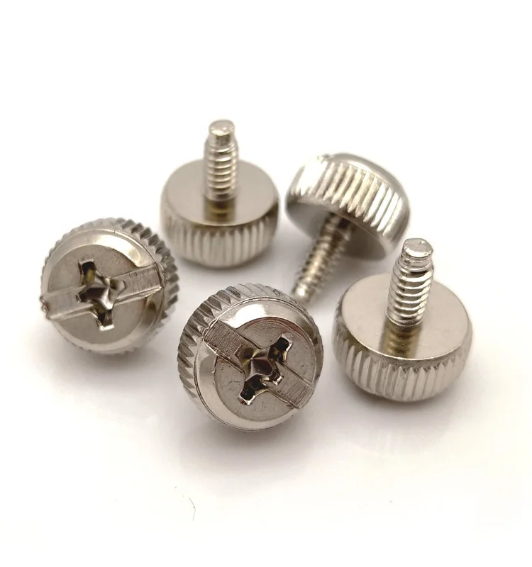 
M3 Steel precision custom knurled thumb shoulder case screw 