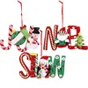Hanging Letters Clay Ornaments