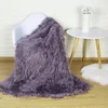 Super Soft 100% polyester Shaggy plush Faux Fur downpipes hair Throw Blanket