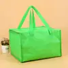 Grey double-deck handheld lunch bag insulated cooler picnic bag