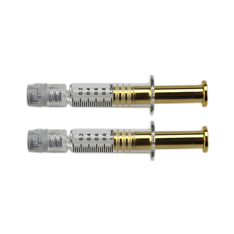 
1ml Glass Syringe/golden honey bee vape pen cbd oil cartridge/cbd syringe 