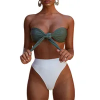 

2020 sexy knot bikini high-waisted ladies swimsuit hot style swimwear women