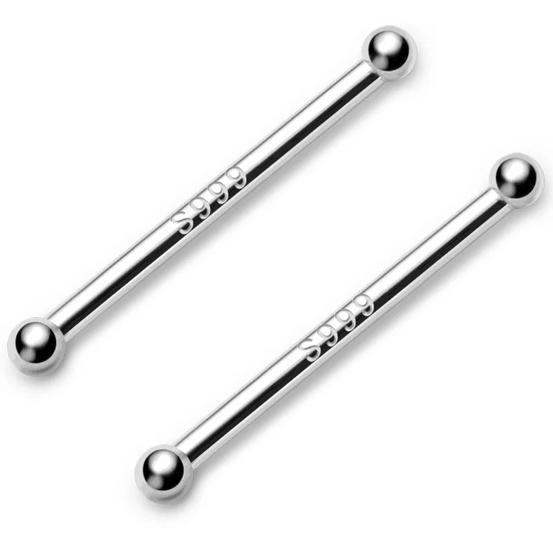 

Invisible Silver Needle Ear Stick Double Head Ear Needle Earring Small Earrings