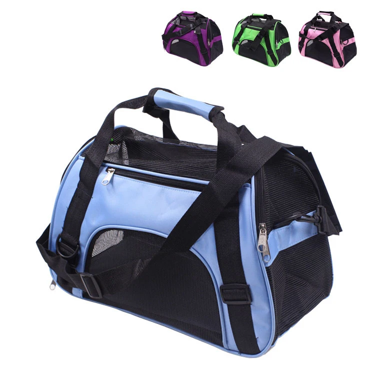 

wholesale manufacturer breathable travel foldable cat dog carrier bag for pet, Blue,purple,pink,green,black
