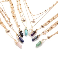 

Women Opal Stone Chokers Necklaces Fashion Multi Layer Crystal Eye Pendant Necklace Statement Bohemian Jewelry NS8062681