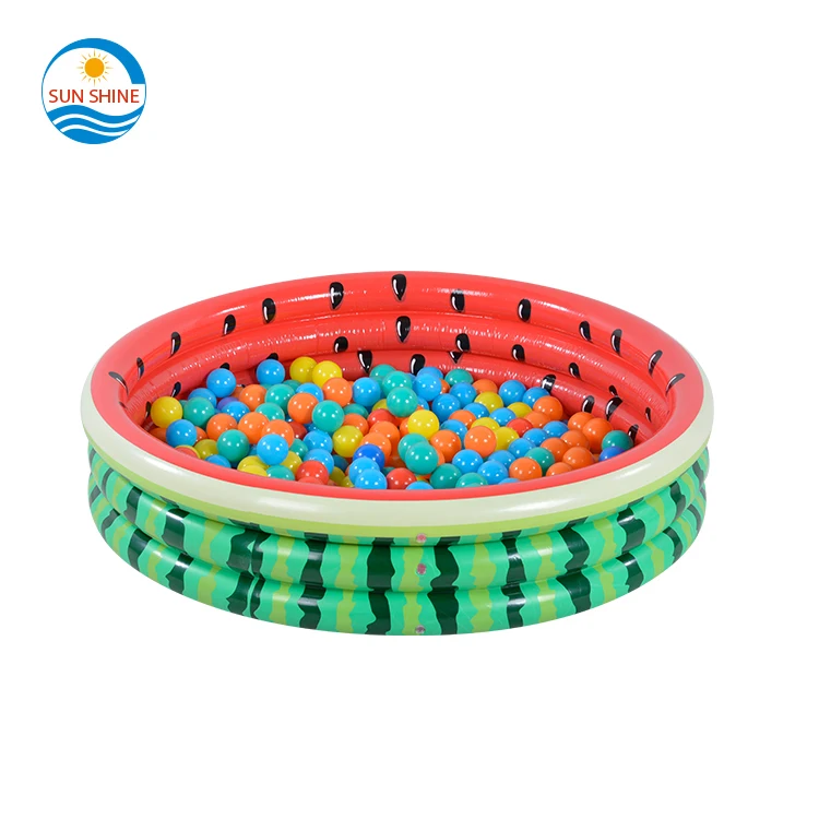 

Indoor outdoor for children's kids 3 rings PVC watermelon inflatable baby swimming pool