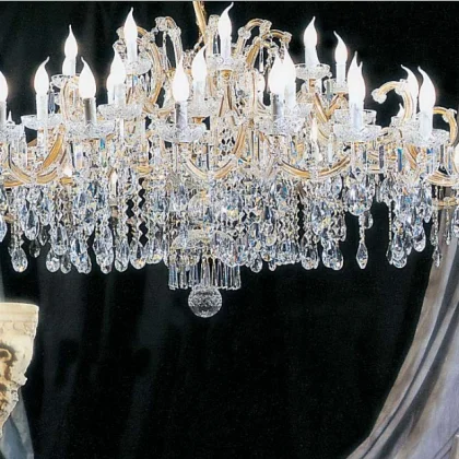 Maria theresa crystal foyer guangzhou lamps chandelier low height fat maria theresa lighting