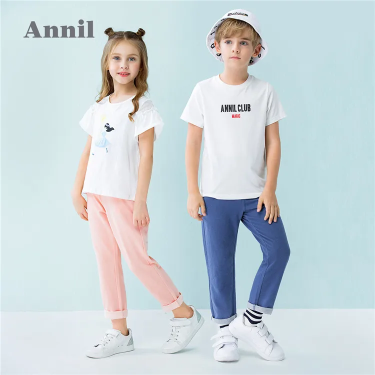 Annil Children Clothes Kids Clothing Fashion Long Casual Pants Unisex