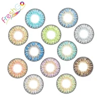 

Fancy look high quality hollywood big eye tri cosmetic lenses freshgo 3 tone color contact lens wholesale