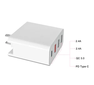 4 Port USB Wall Charger QC 3.0 PD Type C