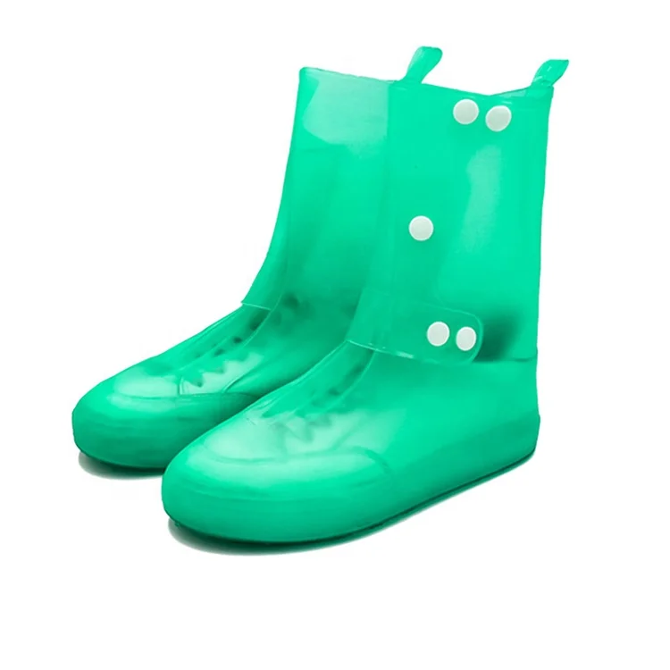 

Reusable Waterproof Rain Shoe Covers Boots Flat safety Overshoes Anti-Slip PVC plastic boot covers Outdoor running shoe covers