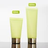 glossy silk screen printing cosmetic plastic tube with flip top cap for face cream packaging