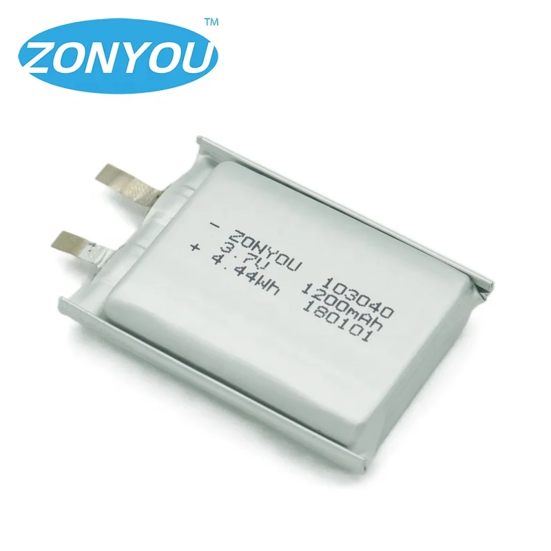 
SZ Rechargeable 103040 1200mAh 3.7V 4.44Wh Li-ion Lithium Ion Polymer Lipo Batteries Battery for Headlamp 