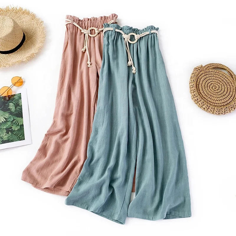 

B23489A Summer Women high waist Casual trousers