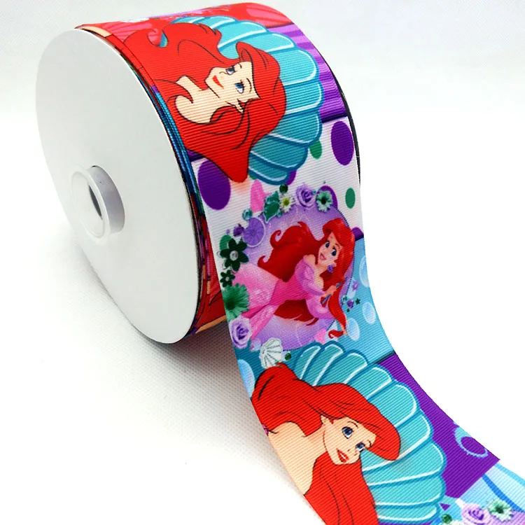 

CY ribbon custom 3 " 75 mm heat transfer printed princess grosgrain ribbon, Colors