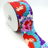 

CY ribbon custom 3 " 75 mm heat transfer printed princess grosgrain ribbon