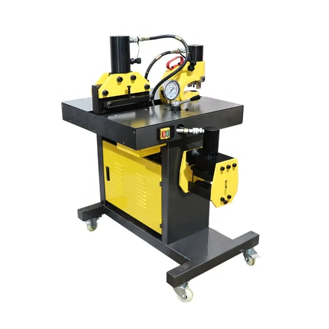 
DHY-200 Three-in-one hydraulic punching bending cutting bus bar machine Multi-function hydraulic busbar processor machine 