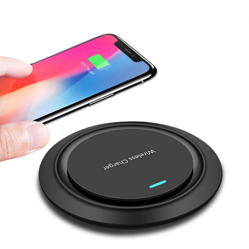 

Hot Sale Customize Logo 9V 1.67A 5V 2A Fast wireless charging pad 10W Q18 Quick Qi wireless charger with indicator light, N/a