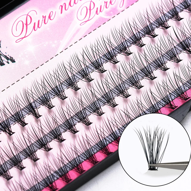 

Natural Fake Eye Lashes 60pcs 6~14mm Makeup Individual Cluster Eye Lashes Grafting Fake False Eyelashes bottom lashes