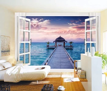 Fenster Sunset Landschaft Bild Design Tapete 3d Meer Cenery Tapete Foto Wandmalereien Buy Modernes Design Tapeten Tapete Fenster Wandmalereien 3d Wandbilder Wallpaper Product On Alibaba Com