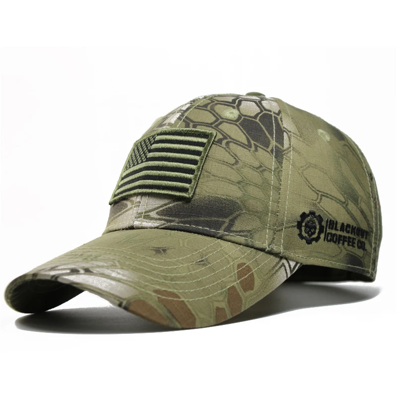 
Custom High Quality American Flag Camo Baseball Hat 