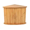Healthy Eco-friendly Double Decker Bamboo Corner Bread Bin Box