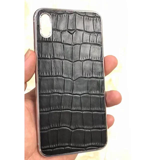 

Real crocodile leather backplane for iPhoneX