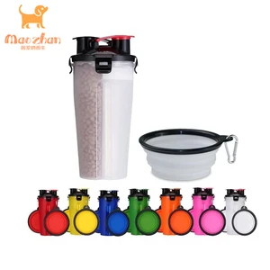 Image of MZ-PB001 Outdoor Portable Dog Water and Food Bottle, Pet Water Dispenser Food Grade Leak Proof Dog Cat Travel Drink Bottle