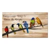 Large Vintage Animal Canvas Wall Art Colorful Birds on Tree Branch with Inspirational Quotes Every Little Thing Is Gonna Be Alri