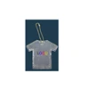 Clothes shape plastic reflective keyring