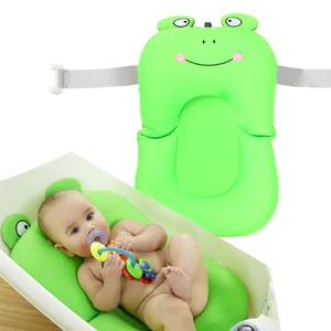 Image of Certificate microbeads green frog mat baby for newborn baby bath mat or bath mat baby