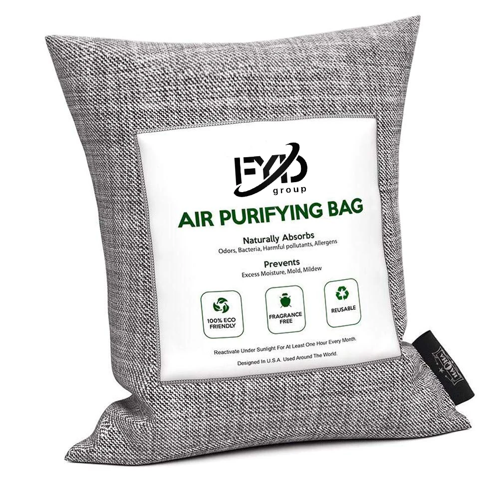 

Amazon hot sellers use to remove formaldehyde and odor bamboo charcoal air purifying bag, White