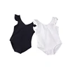 Dance Suit Costume Girls Black Dance Leotard Flutter Sleeves