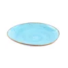 High quality restaurant hotel use color glazed stoneware ceramic plate