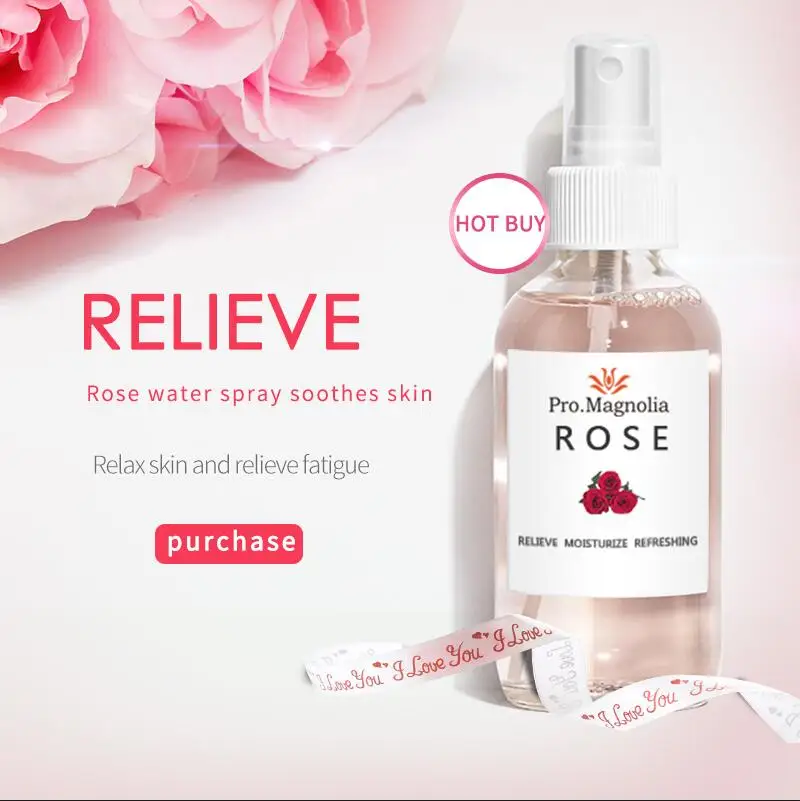

Private Label Natural Moisturizing rose water spray bulk