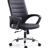 Launch top 10 Chinese best sell low back black PU leather office chair with chrome base