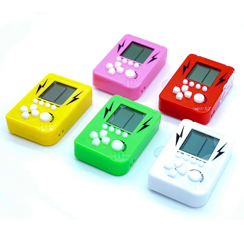 

Mini Brick Game Children Handheld Game Console Portable LCD game Players Children Toy Educational Electronic Toys Classic, As picture