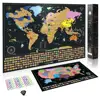 Large Scratch Off Map, Various World Map Poster,Tracks Your Adventures