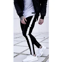 

Autumn Fashion Hip Hop Mens Slim Fit Skinny Designer Black Pants Jeans