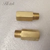 Brass 1/2" NPT Male to Female connector, Long Hex Extension Bushing Pipe Fitting