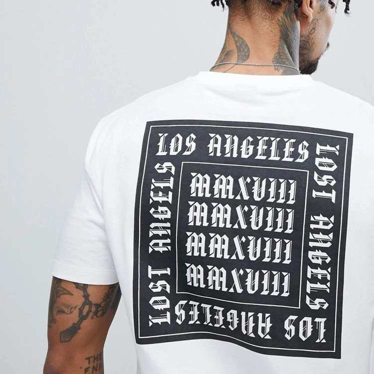 

Factory Wholesale Men Custom Cotton Printed White T-shirt, Customized color