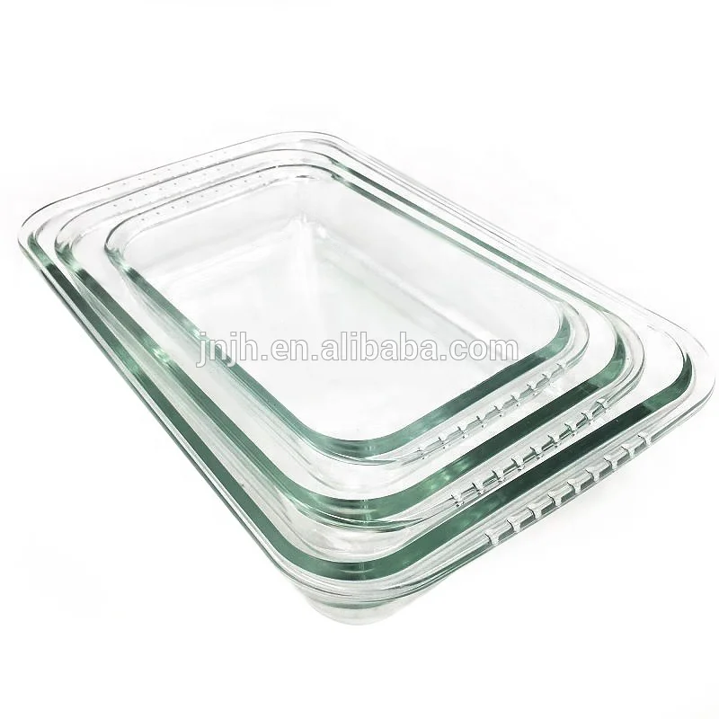 

Glass baking tray set/Ovenable pyrex glass baking tray set, Transparent