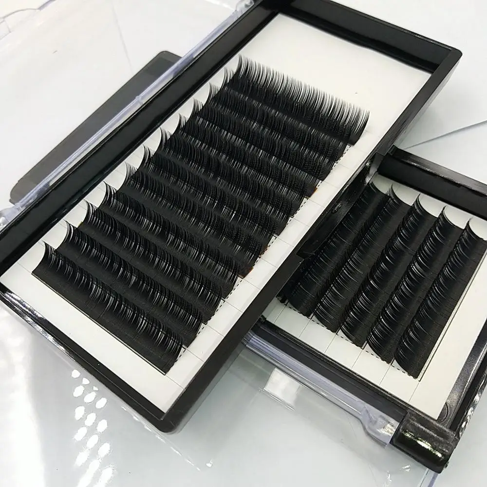 

easy volume mega eyelashes natural looking in different thickness and length classic individual eyelash extension, Natural black